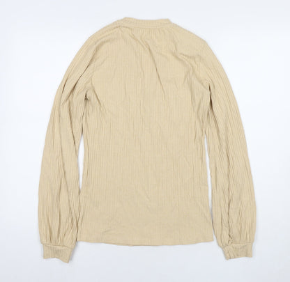 Sisters Womens Beige Round Neck Viscose Pullover Jumper Size L