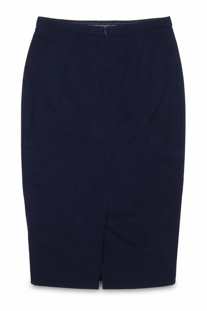 Marks & Spencer Womens Blue Polyester Straight & Pencil Skirt Size 8 Zip