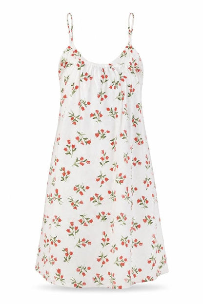 PRETTYLITTLETHING Womens White Floral Polyester Mini Size 8 Sweetheart Pullover