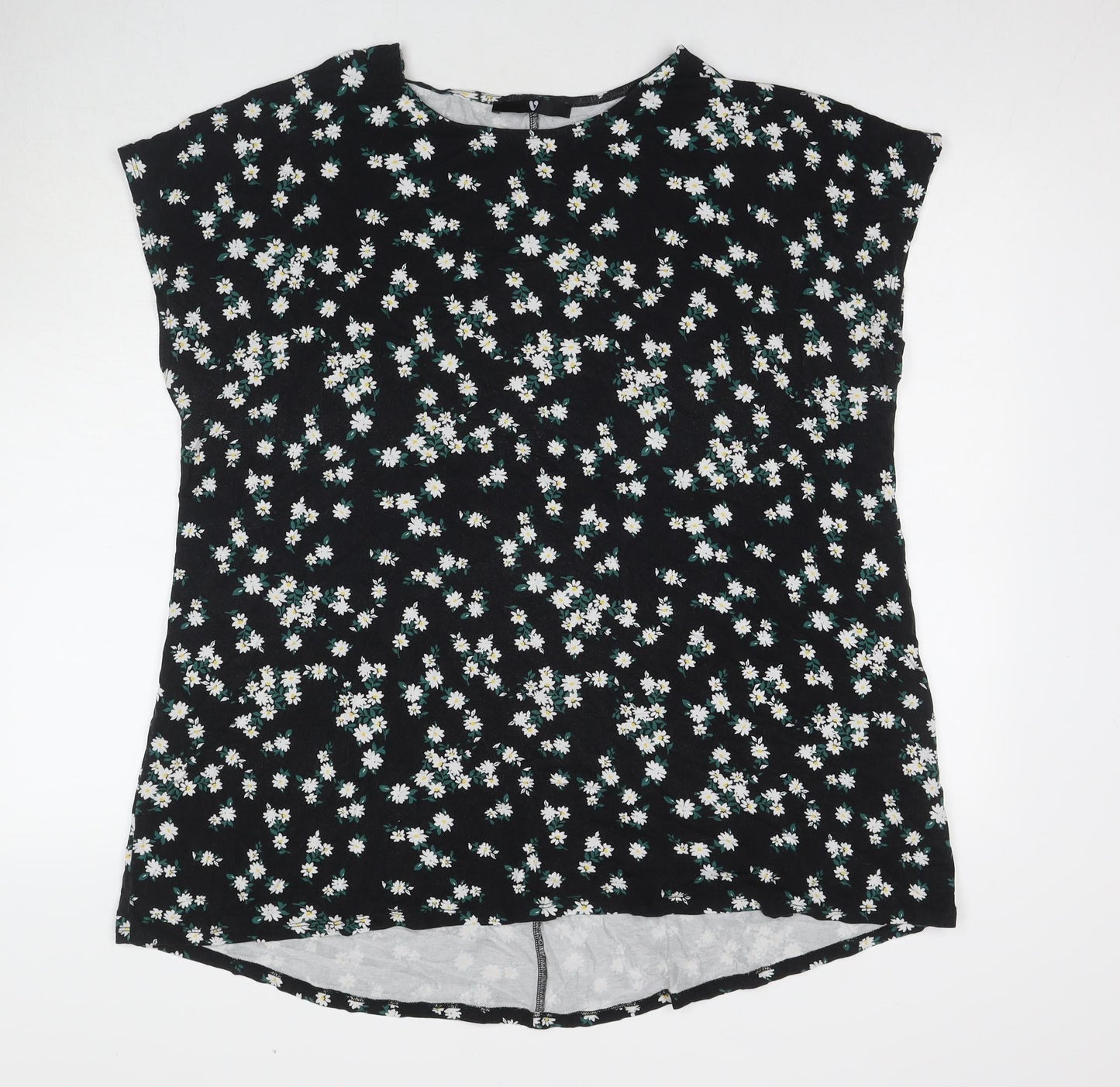 Womens UK Size 20 Very Black Basic T-Shirt