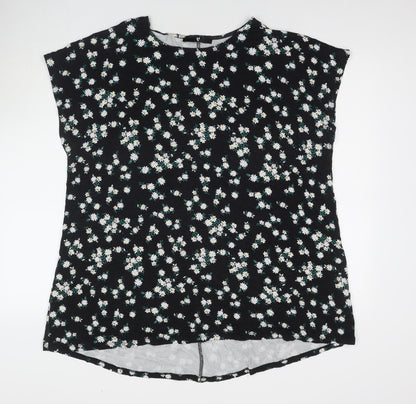 Womens UK Size 20 Very Black Basic T-Shirt