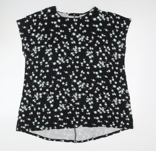 Womens UK Size 20 Very Black Basic T-Shirt