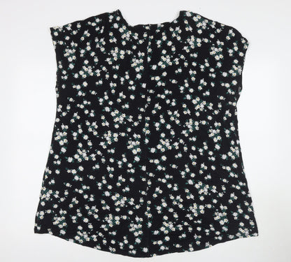Womens UK Size 20 Very Black Basic T-Shirt