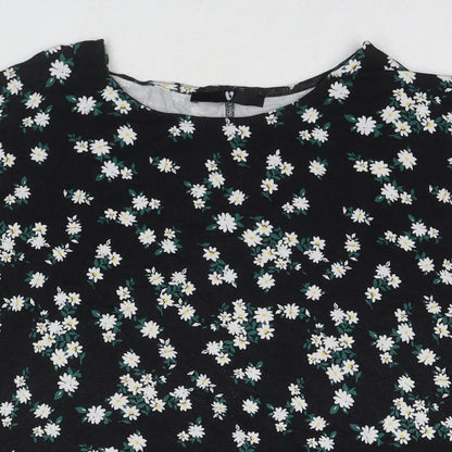 Womens UK Size 20 Very Black Basic T-Shirt
