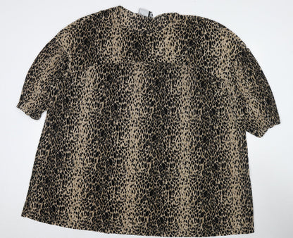 Womens UK Size 16 ASOS Brown Tunic T-Shirt