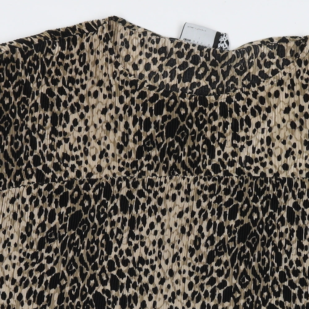 Womens UK Size 16 ASOS Brown Tunic T-Shirt