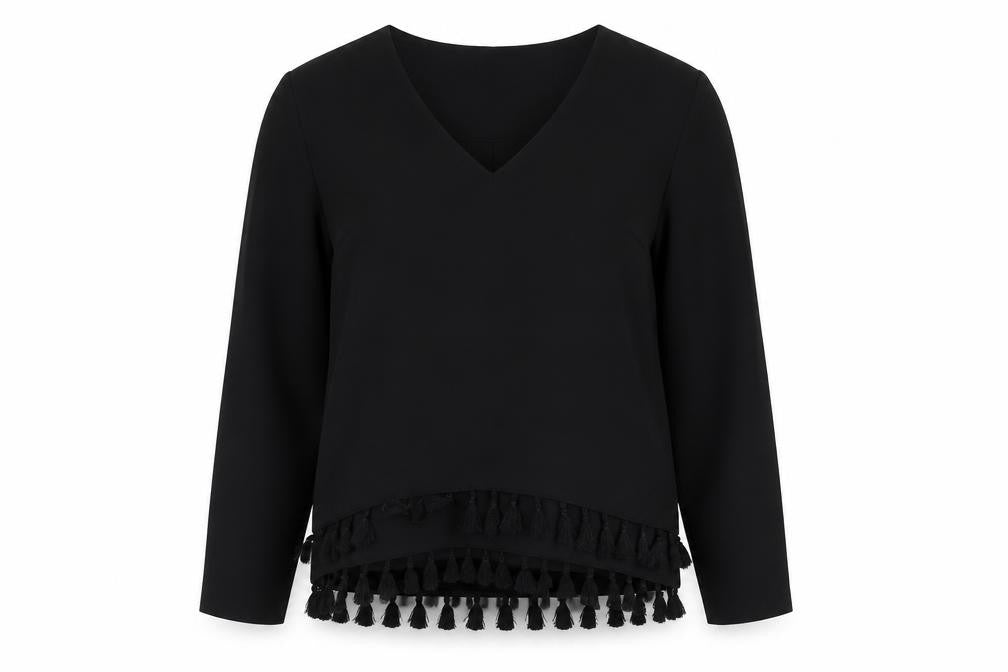 Womens UK Size S Zara Black Basic Blouse