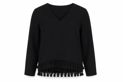 Womens UK Size S Zara Black Basic Blouse
