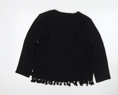 Womens UK Size S Zara Black Basic Blouse