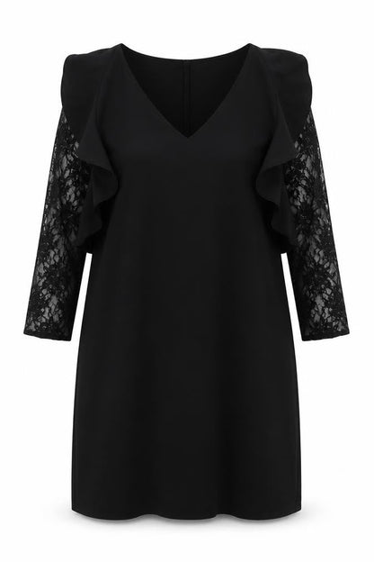 Zara Womens Black Polyester A-Line Size S Round Neck Pullover