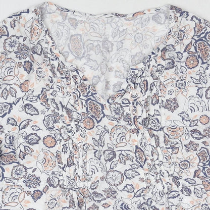 Womens UK Size 14 Arcadia White Basic T-Shirt