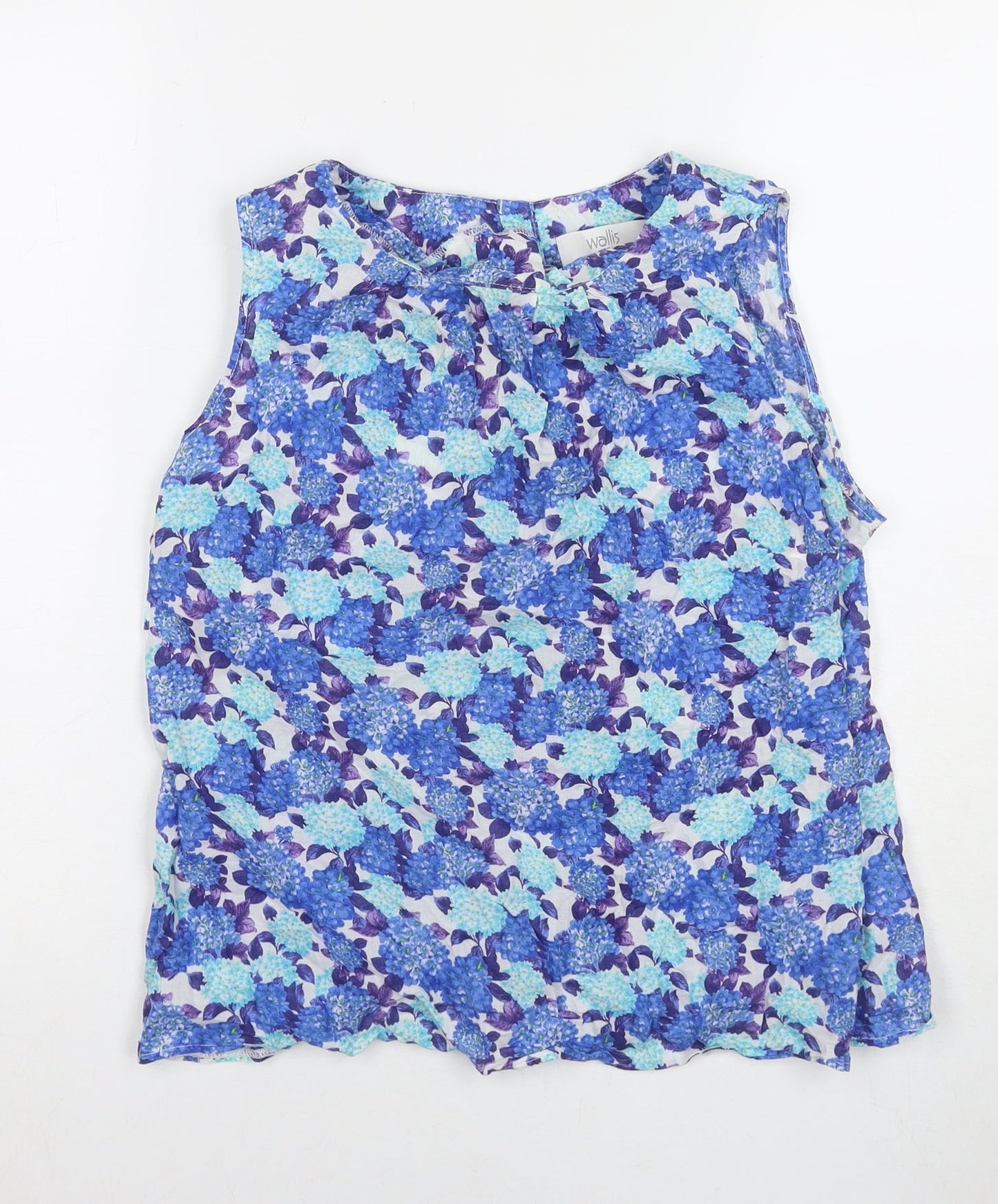 Womens UK Size 16 Wallis Blue Basic Button-Up