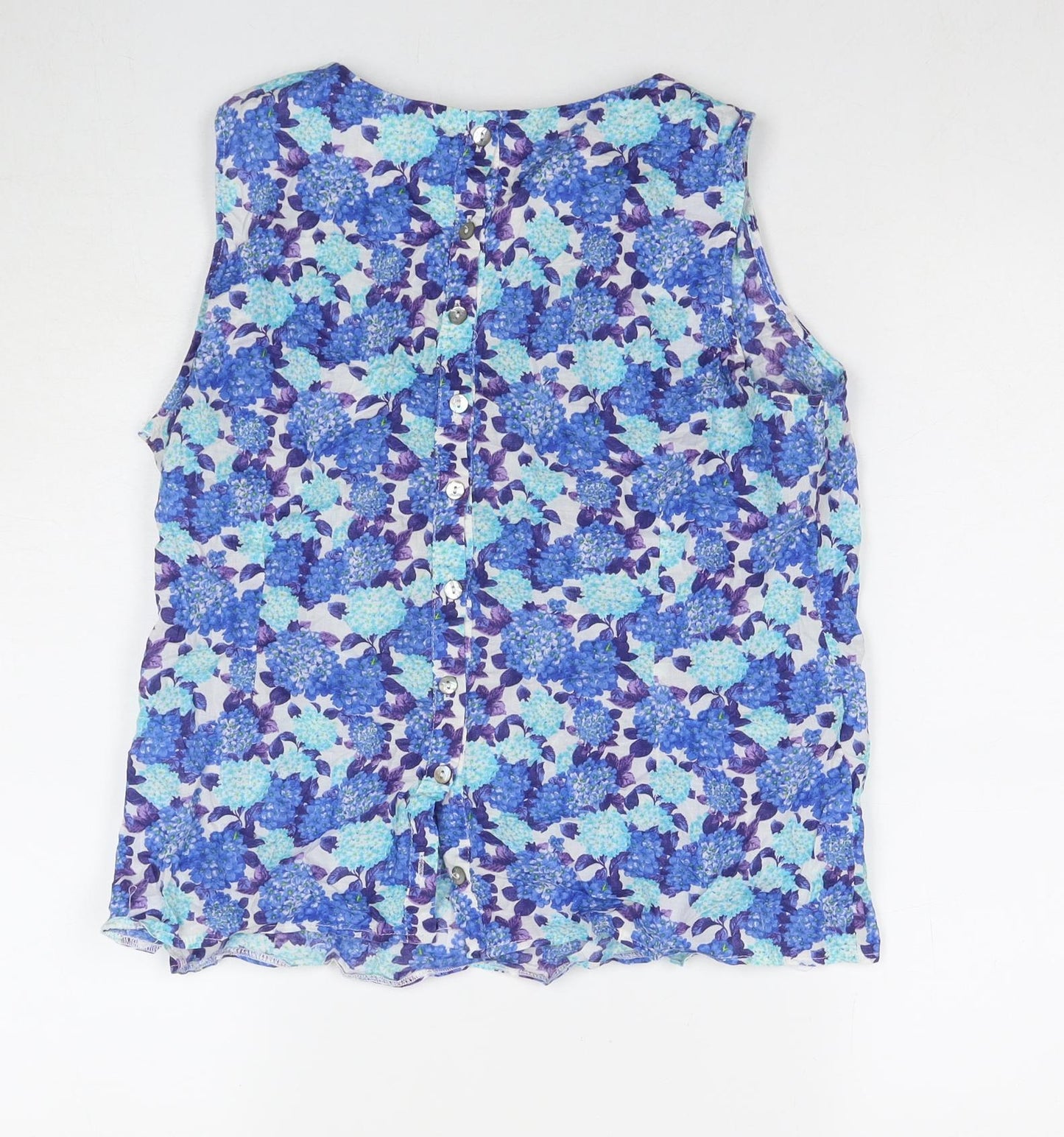 Womens UK Size 16 Wallis Blue Basic Button-Up