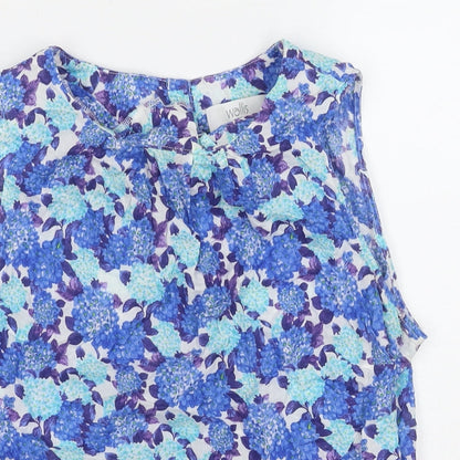 Womens UK Size 16 Wallis Blue Basic Button-Up