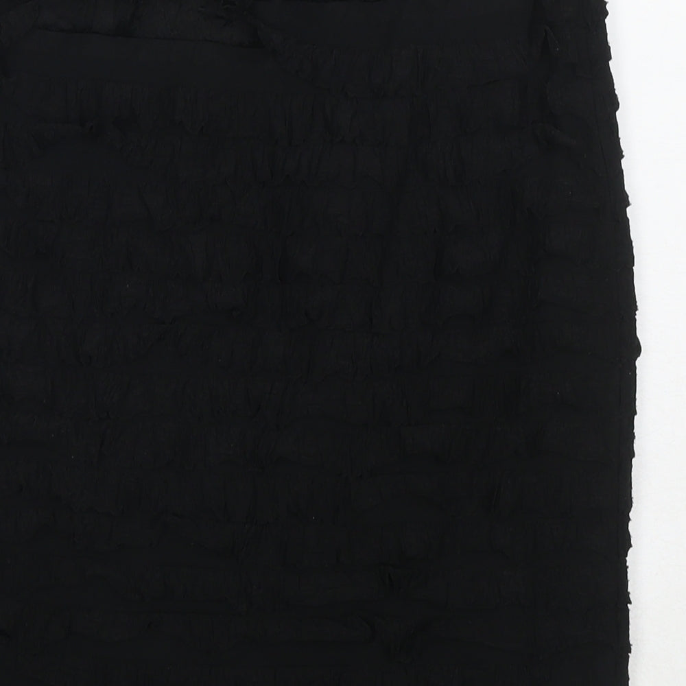 Marks and Spencer Womens Black Polyester A-Line Skirt Size 14
