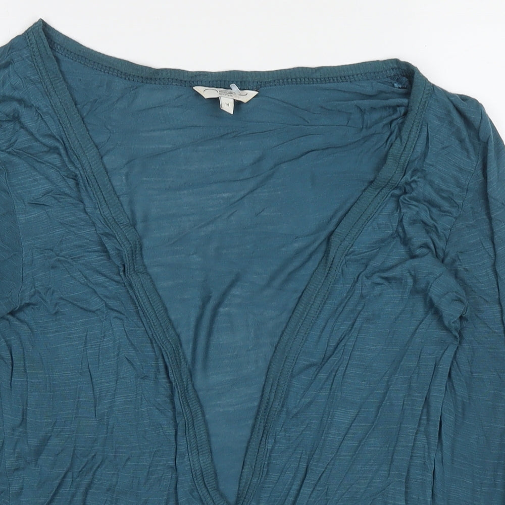 Womens UK Size 14 New Look Blue Kimono T-Shirt