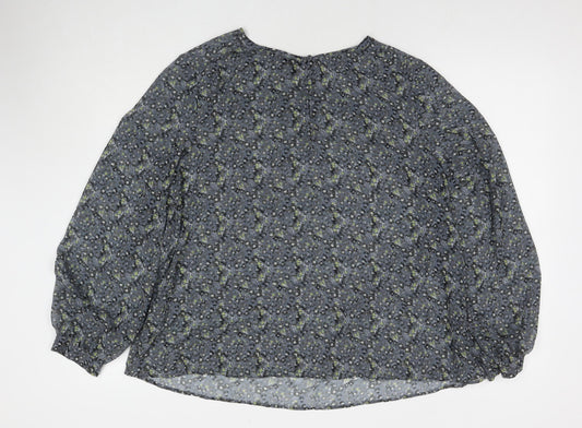 Womens UK Size 18 NEXT Grey Basic Blouse