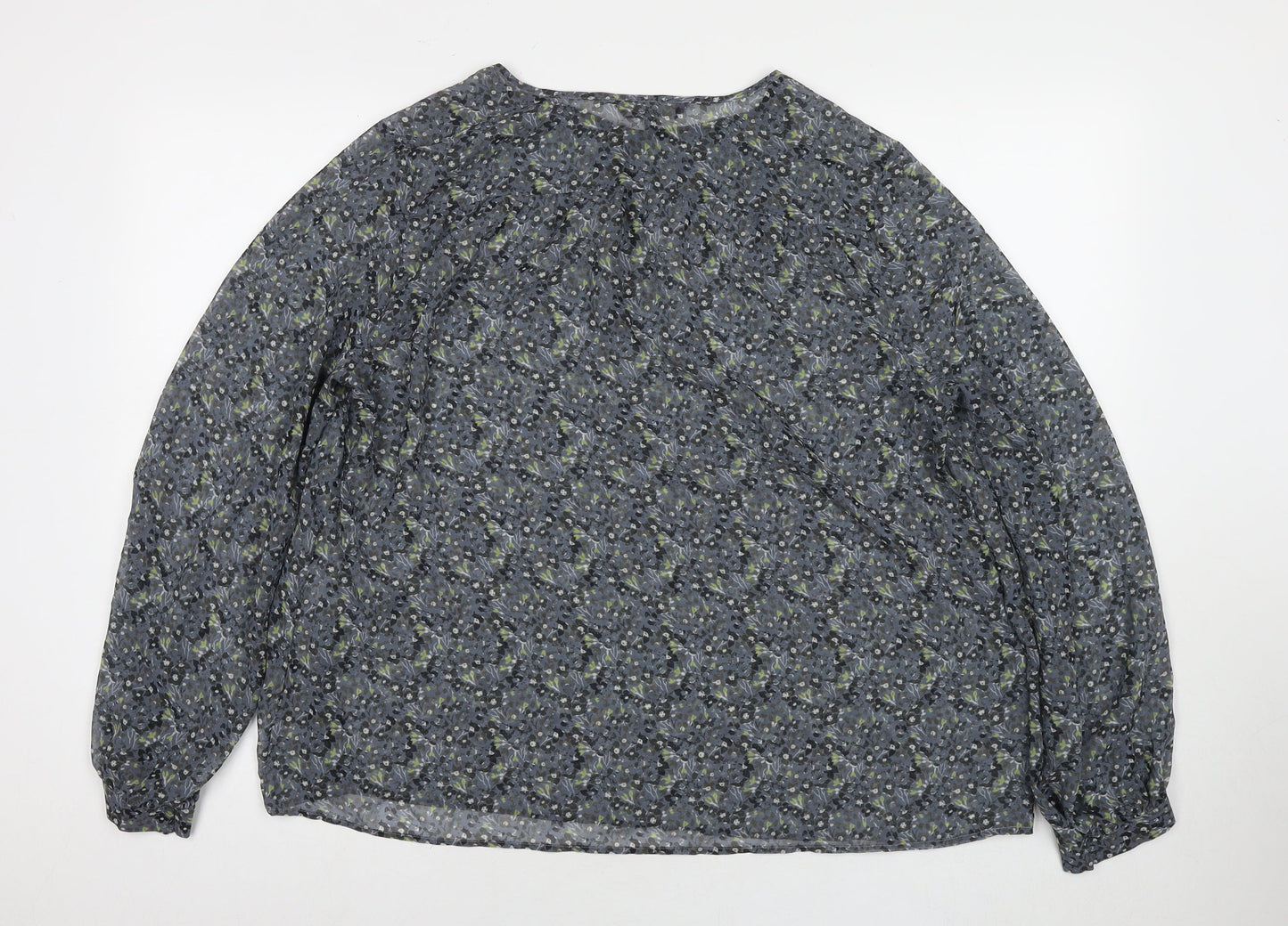 Womens UK Size 18 NEXT Grey Basic Blouse