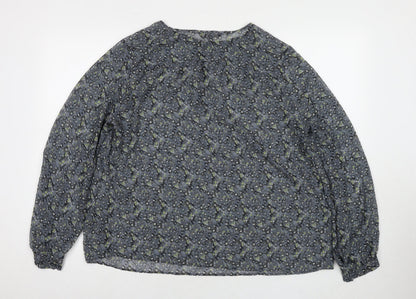 Womens UK Size 18 NEXT Grey Basic Blouse