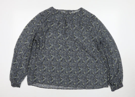 Womens UK Size 18 NEXT Grey Basic Blouse