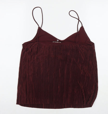 Womens UK Size S H&M Red Basic Tank