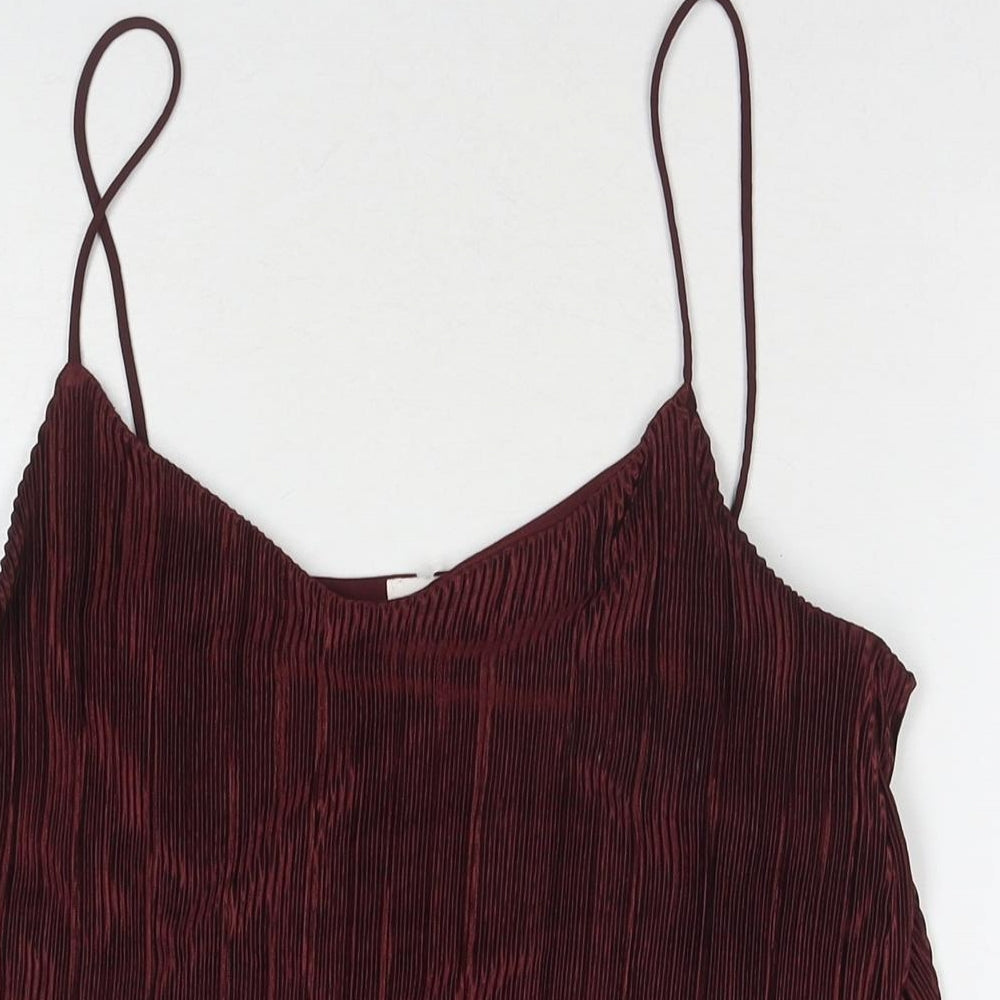 Womens UK Size S H&M Red Basic Tank