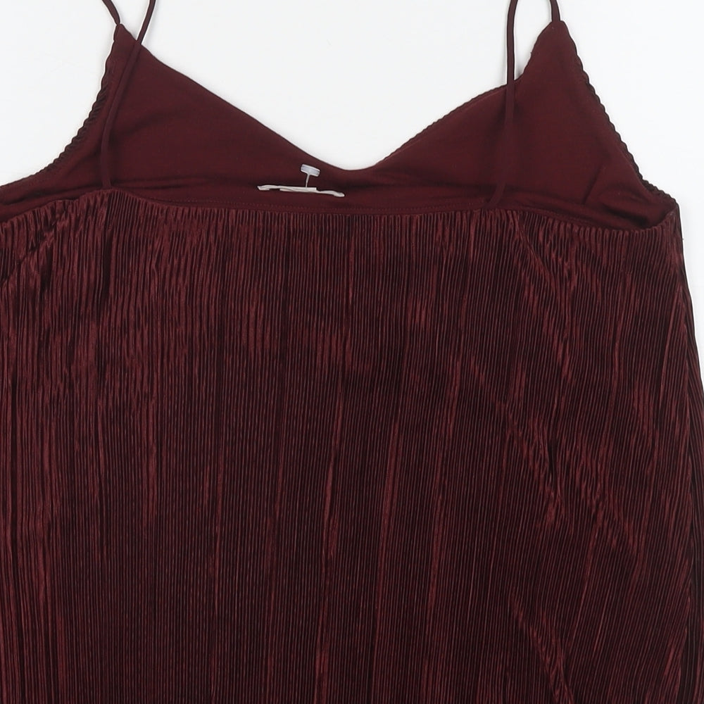 Womens UK Size S H&M Red Basic Tank