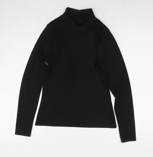 Womens UK Size 10 Edge Street Black Basic T-Shirt
