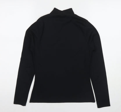 Womens UK Size 10 Edge Street Black Basic T-Shirt