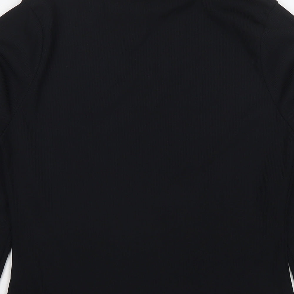 Womens UK Size 10 Edge Street Black Basic T-Shirt