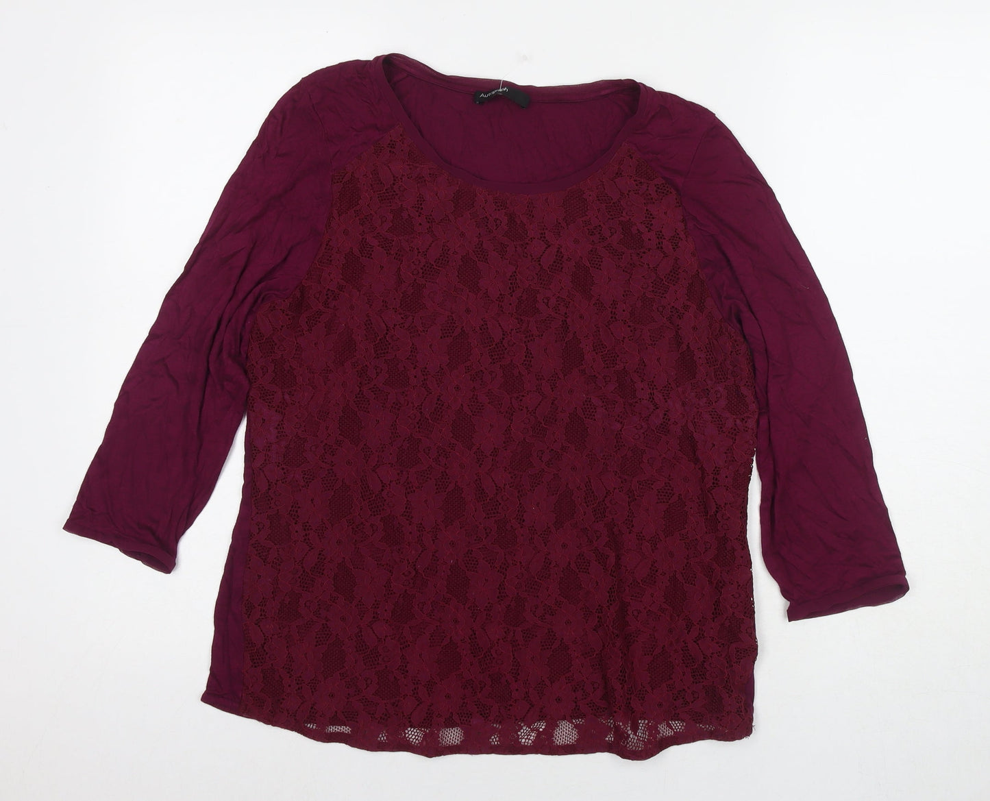 Womens UK Size 16 Marks and Spencer Purple Basic Blouse