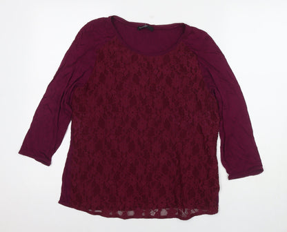 Womens UK Size 16 Marks and Spencer Purple Basic Blouse