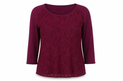 Marks & Spencer Womens Purple Viscose Basic Blouse Size 16 Round Neck