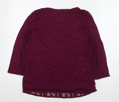 Womens UK Size 16 Marks and Spencer Purple Basic Blouse
