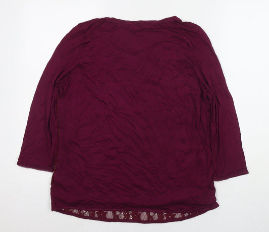 Womens UK Size 16 Marks and Spencer Purple Basic Blouse