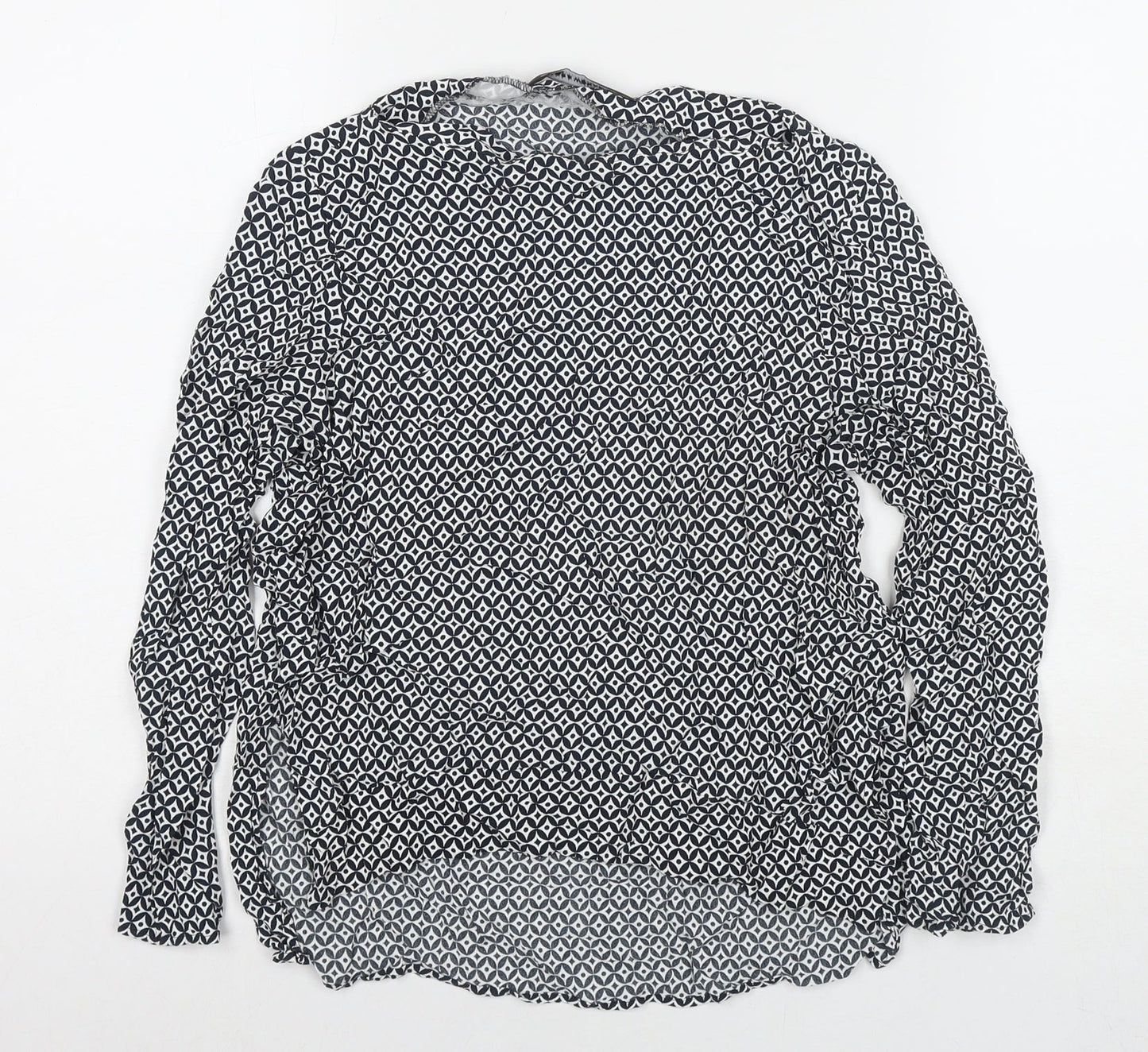 Womens UK Size L Zara Black Basic Blouse