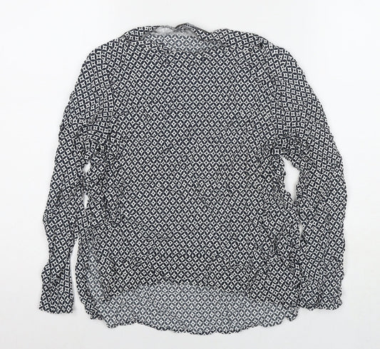 Womens UK Size L Zara Black Basic Blouse