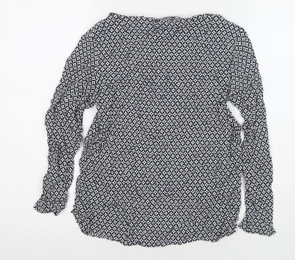 Womens UK Size L Zara Black Basic Blouse
