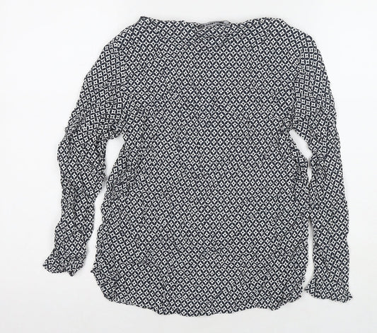 Womens UK Size L Zara Black Basic Blouse