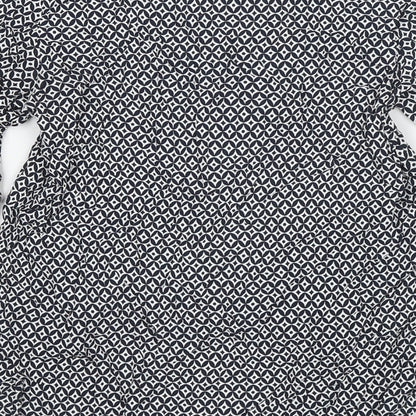 Womens UK Size L Zara Black Basic Blouse
