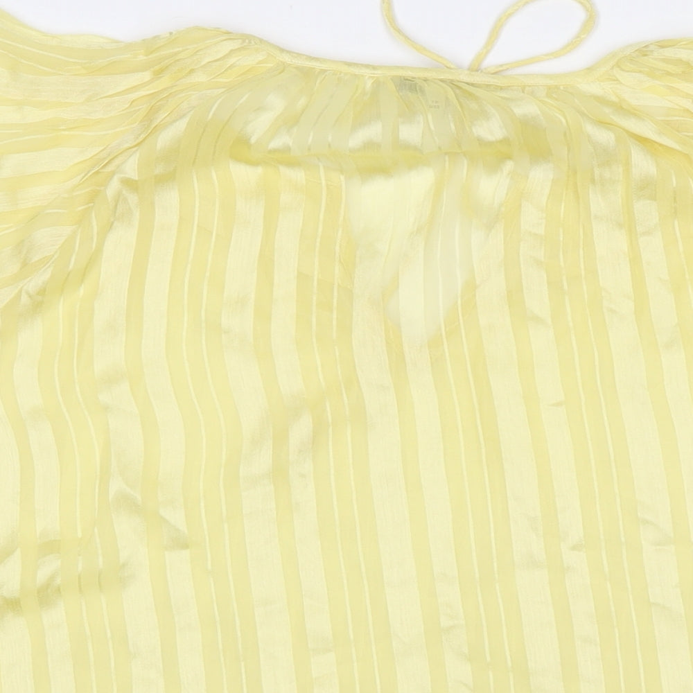 Womens UK Size 10 NEXT Yellow Basic T-Shirt