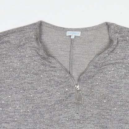 Womens UK Size M Blue Vanilla Grey Pullover Jumper