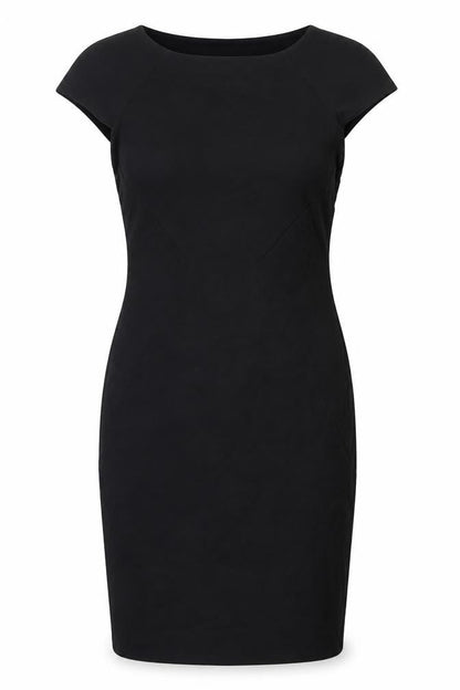 Marks & Spencer Womens Black Viscose A-Line Size 8 Round Neck Pullover