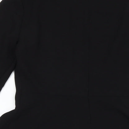 Zara Womens Black Polyester Fit & Flare Size S Round Neck Pullover