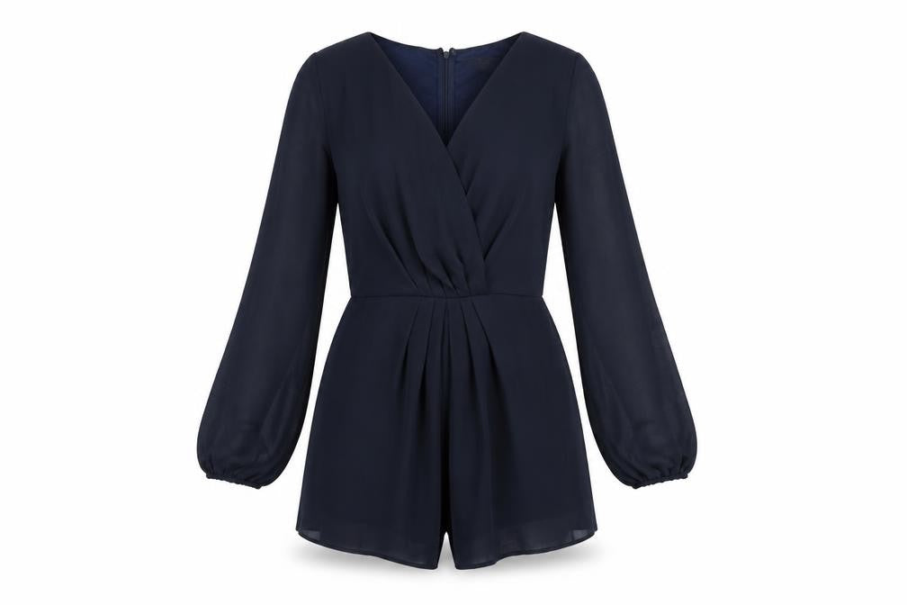Womens UK Size 10 AX Paris One-Piece Blue Playsuit