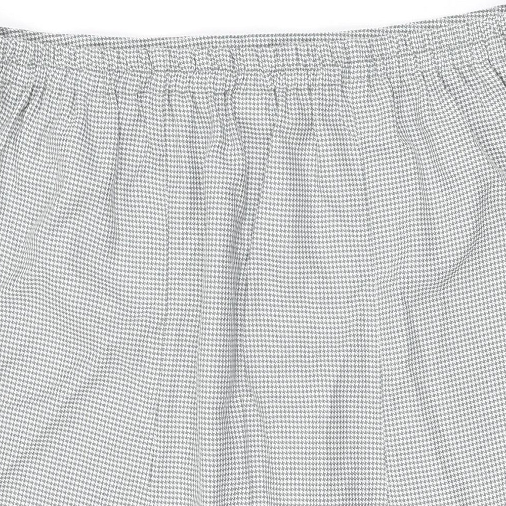 Damart Womens Grey Geometric Polyester Swing Skirt Size 20