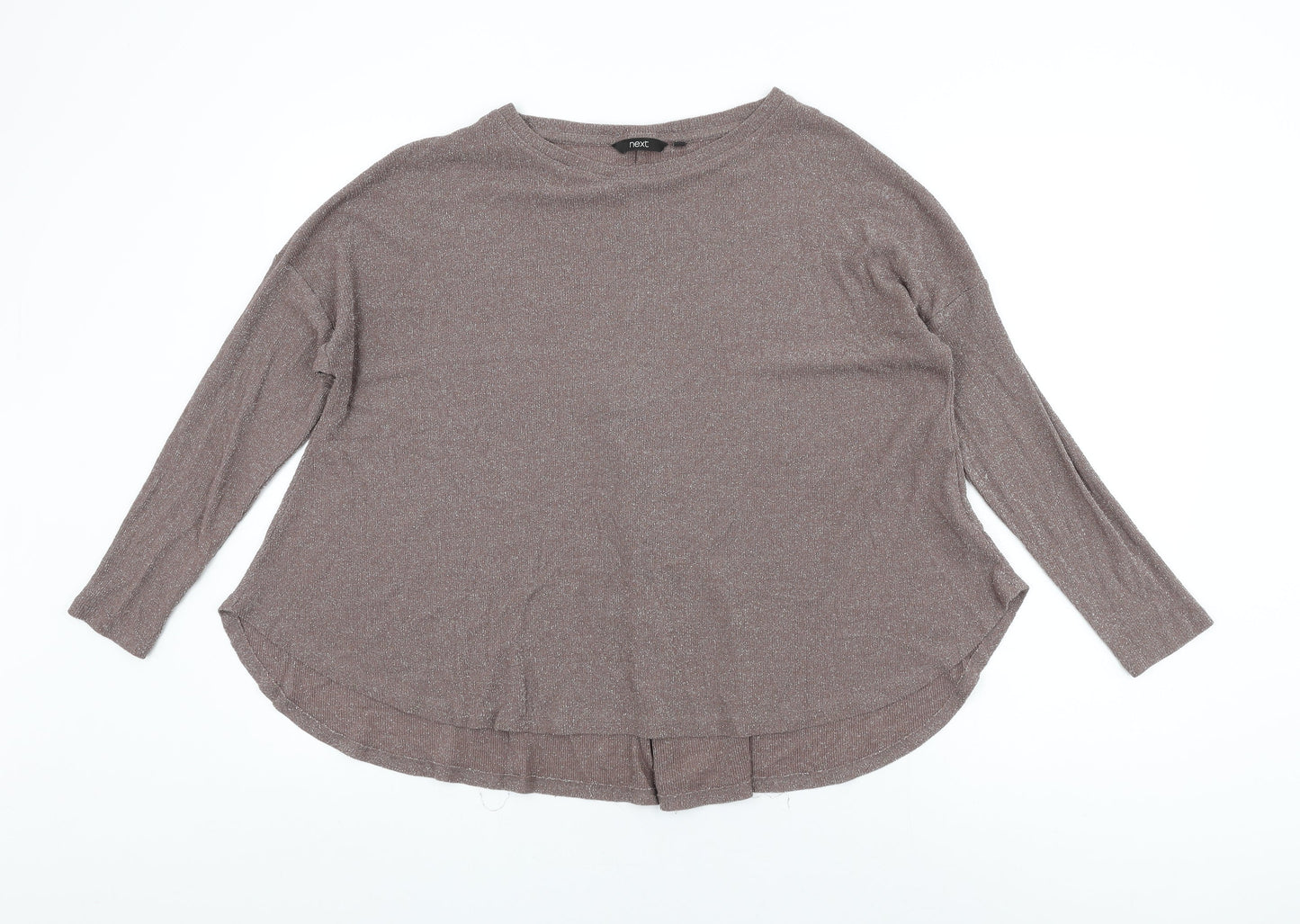 Womens UK Size 10 NEXT Brown Basic T-Shirt