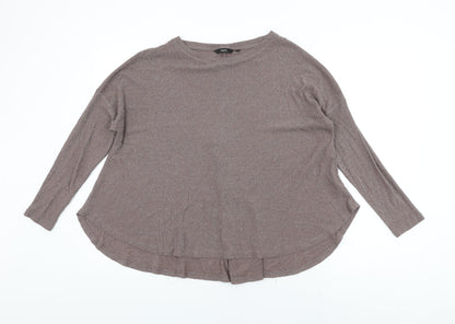 Womens UK Size 10 NEXT Brown Basic T-Shirt