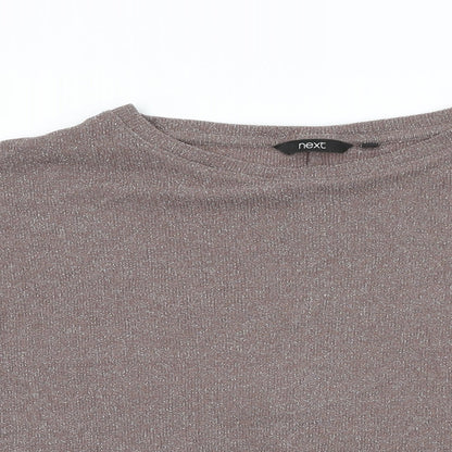 Womens UK Size 10 NEXT Brown Basic T-Shirt