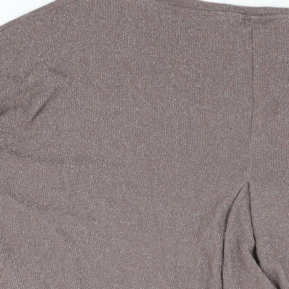 Womens UK Size 10 NEXT Brown Basic T-Shirt